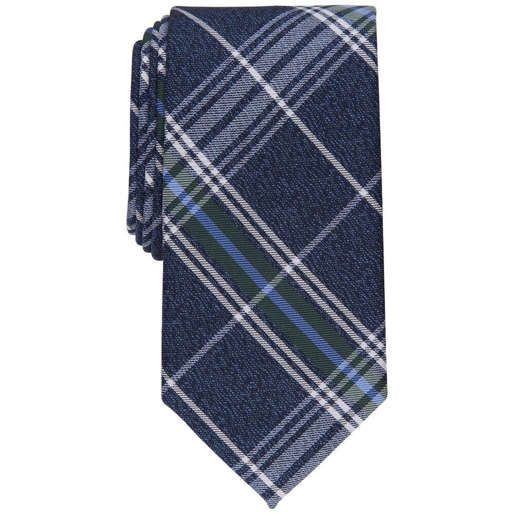 Club Room Men's Gaudier Plaid Tie Green OS B4HP